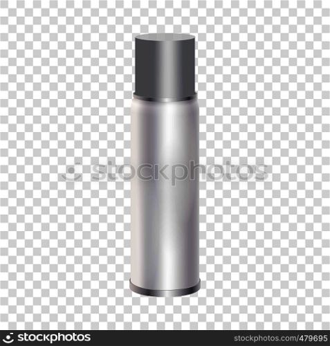 Blank spray can mockup. Realistic illustration of blank spray can vector mockup for web. Blank spray can mockup, realistic style