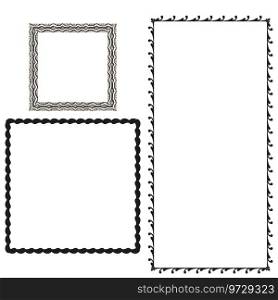 Blank square shaped frame border. Vector illustration. EPS 10. Stock image.. Blank square shaped frame border. Vector illustration. EPS 10.