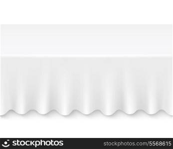 Blank table with seamless tablecloth vector illustration