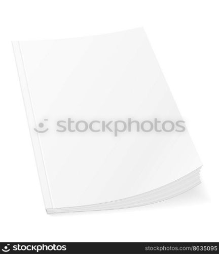 blank template cover of book booklet brochure magazine stock vector illustration isolated on white background