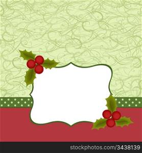 Blank template for Christmas greetings card, postcard or photo farme
