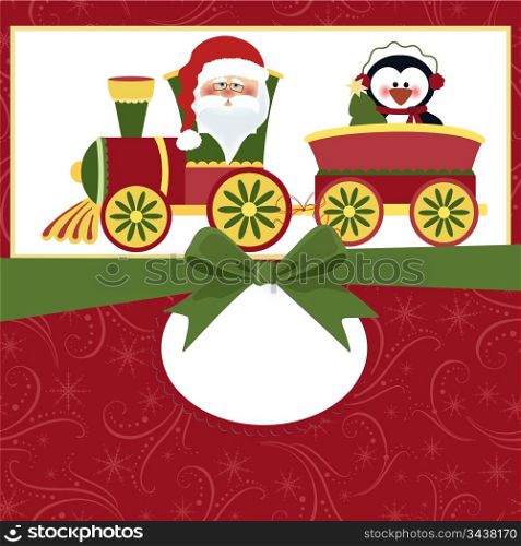 Blank template for Christmas greetings card, postcard or photo farme