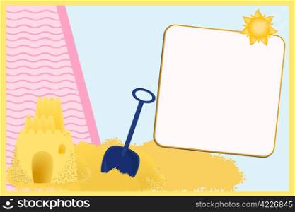 Blank template for greetings card or photo frame
