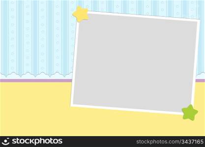 Blank template for greetings card, postcard or photo frame