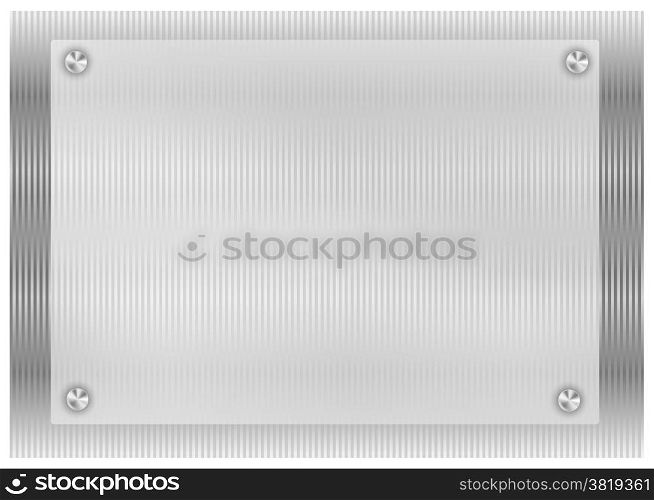 Blank Transparent Frame on Metallic Background