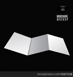 blank tri-fold brochure design isolated on grey. blank tri-fold brochure