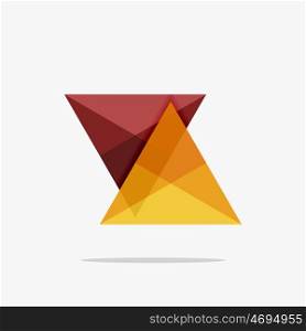Blank triangle layout business template, infographic background