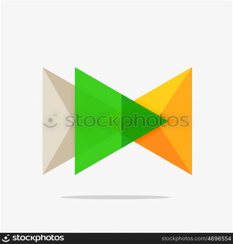 Blank triangle layout business template, infographic background