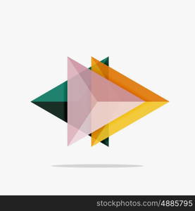 Blank triangle layout business template, infographic background