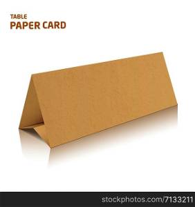 Blank trifold paper brochure mockup. Vector Illustration. Blank trifold paper brochure mockup. 3d Vector Illustration in color.