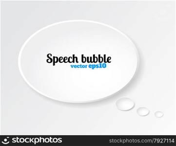 Blank vector 3d speech bubble, template for your message