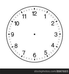 Blank wall clock face on white background vector image