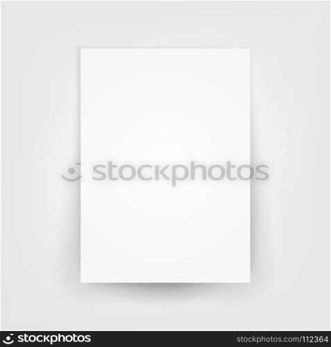 Blank white 3d Paper Canvas Vector. Empty Paper Sheet Illustration With Shadow. Blank white 3d Paper Canvas Vector. Empty Paper Sheet Illustration