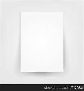Blank white 3d Paper Canvas Vector. Empty Paper Sheet Illustration With Shadow. Blank white 3d Paper Canvas Vector. Empty Paper Sheet Illustration