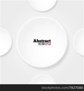 Blank white circles vector template for your designs