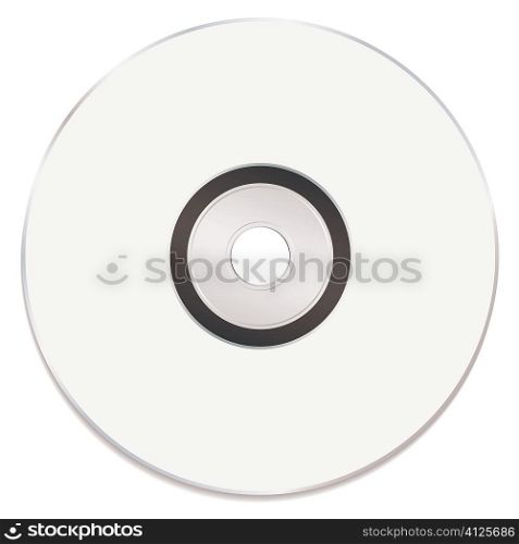 Blank white music compact disc or cd with room for text