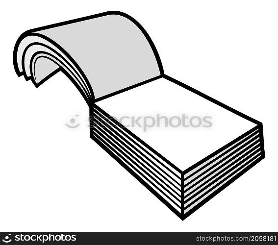 Blank white notepad vector