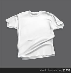Blank white shirt, vector illustration