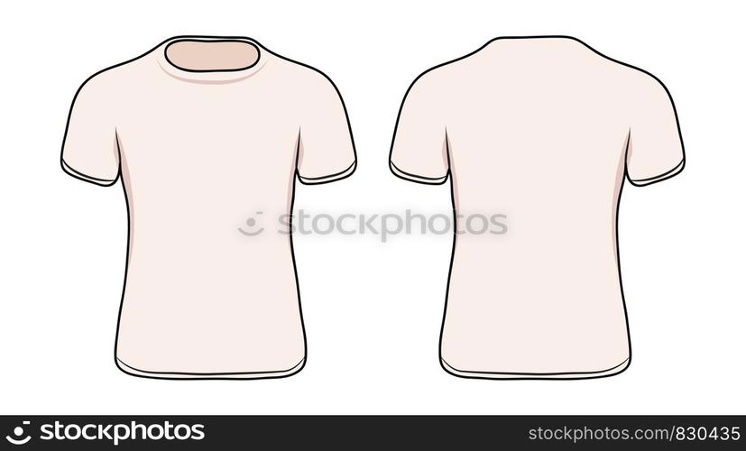 Blank White T Shirt Template Stock Vector Illustration — 3274