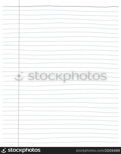 Blank white worksheet exercise book, Squared paper, hand drawn design, Vector EPS 10 illustration