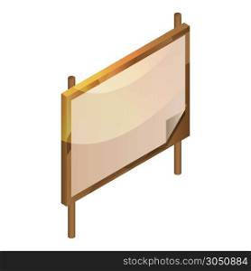 Blank wood board icon. Isometric of blank wood board vector icon for web design isolated on white background. Blank wood board icon, isometric style
