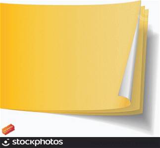 Blank yellow sticky paper notes