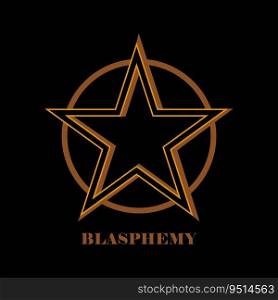 Blasphemy religion icon vector illustration symbol desiign