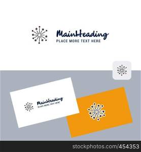 Blast vector logotype with business card template. Elegant corporate identity. - Vector