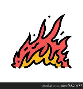 blaze fire color icon vector. blaze fire sign. isolated symbol illustration. blaze fire color icon vector illustration