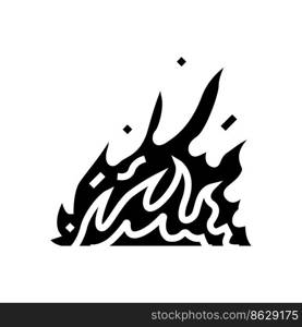 blaze fire glyph icon vector. blaze fire sign. isolated symbol illustration. blaze fire glyph icon vector illustration