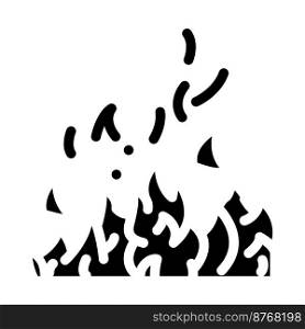 blaze fire glyph icon vector. blaze fire sign. isolated symbol illustration. blaze fire glyph icon vector illustration