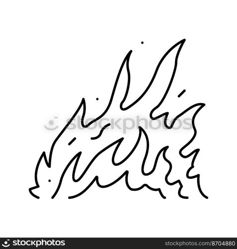 blaze fire line icon vector. blaze fire sign. isolated contour symbol black illustration. blaze fire line icon vector illustration