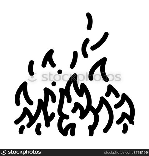 blaze fire line icon vector. blaze fire sign. isolated contour symbol black illustration. blaze fire line icon vector illustration