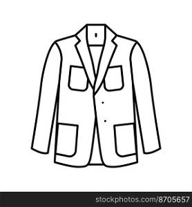 blazer outerwear male line icon vector. blazer outerwear male sign. isolated contour symbol black illustration. blazer outerwear male line icon vector illustration