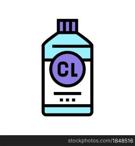 bleach chemical liquid color icon vector. bleach chemical liquid sign. isolated symbol illustration. bleach chemical liquid color icon vector illustration