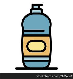 Bleach product icon. Outline bleach product vector icon color flat isolated. Bleach product icon color outline vector