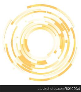 Blended elements striped cut from circles. Abstract yellow background frame blended elements striped transparency cut from circles - vector