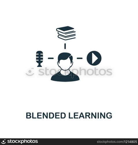 Blended Learning creative icon. Simple element illustration. Blended Learning concept symbol design from online education collection. Can be used for web, mobile, web design, apps, software, print. Blended Learning creative icon. Simple element illustration. Blended Learning concept symbol design from online education collection. Objects for mobile, web design, apps, software, print.