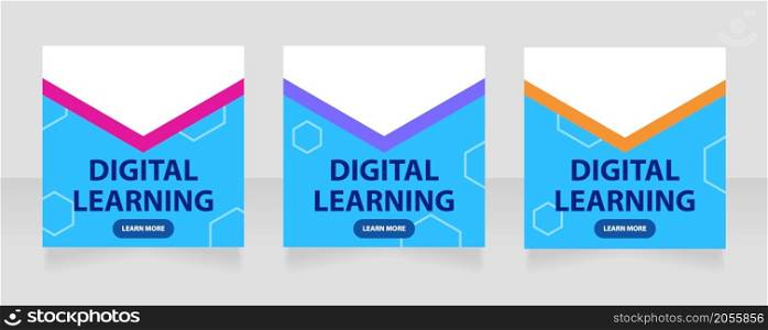 Blended learning in college web banner design template. Vector flyer with text space. Advertising placard with customized copyspace. Promotional printable poster for advertising. Graphic layout. Blended learning in college web banner design template