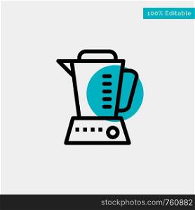 Blender, Electric, Home, Machine turquoise highlight circle point Vector icon