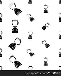 Blender Mixer Icon Seamless Pattern, Kitchen Home Electric Appliance Vector Art Illustration
