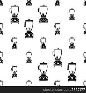 Blender Mixer Icon Seamless Pattern, Kitchen Home Electric Appliance Vector Art Illustration