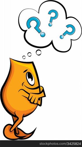 Blinky confused, vector illustration