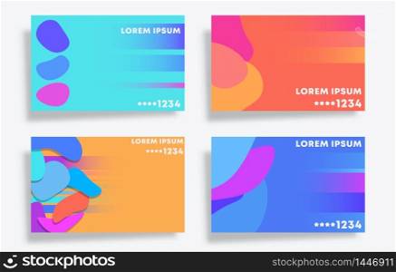 Blob pattern design set for card, banner, flyer, poster, brochure cover, background, wallpaper, typography, or other printing products. Vector illustration. Vector illustration.. Blob pattern design set for card, banner, flyer, poster, brochure cover, background, wallpaper, typography, or other printing products. Vector illustration. Vector illustration