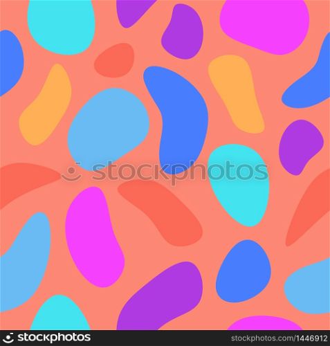 Blob seamless pattern background. Fluid blot design for wallpaper, printing products, or textiles. Vector illustration.. Blob seamless pattern background. Fluid blot design for wallpaper, printing products, or textiles. Vector illustration