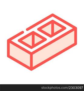 block brick color icon vector. block brick sign. isolated symbol illustration. block brick color icon vector illustration