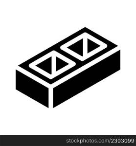 block brick glyph icon vector. block brick sign. isolated contour symbol black illustration. block brick glyph icon vector illustration