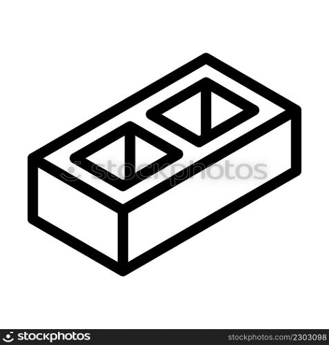 block brick line icon vector. block brick sign. isolated contour symbol black illustration. block brick line icon vector illustration