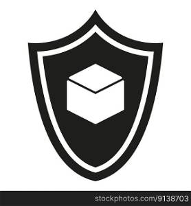 Block chain shield icon simple vector. Digital crypto. Finance data. Block chain shield icon simple vector. Digital crypto