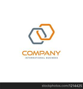 Block chain symbol concept related to finance or investment. Digital investment technology. Finance Industry logo